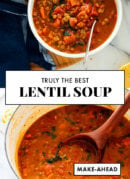 best lentil soup recipe pin