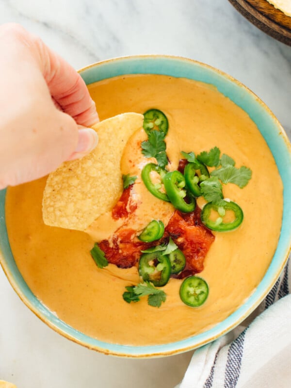 The best vegan queso recipe—incredibly creamy, yet made without any processed ingredients! cookieandkate.com