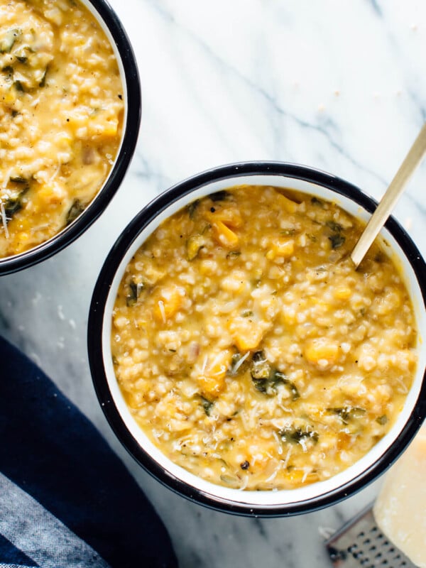 Butternut squash and kale steel cut oat "risotto" is absolutely delicious! Try and you'll see. #dinnerrecipe