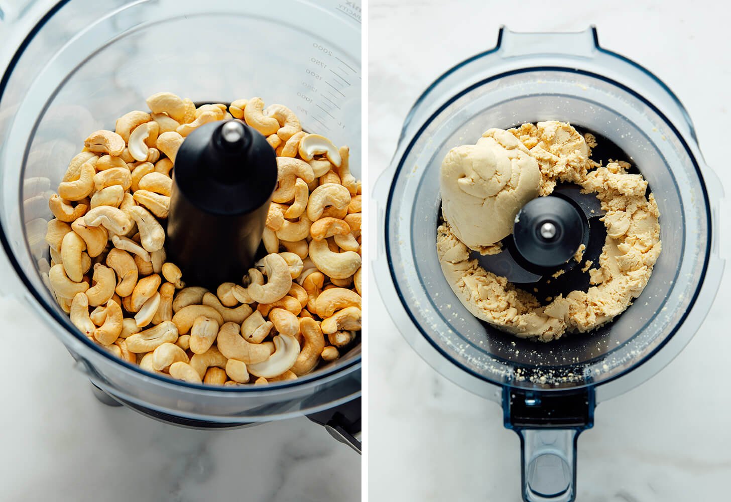 cashews in food processor