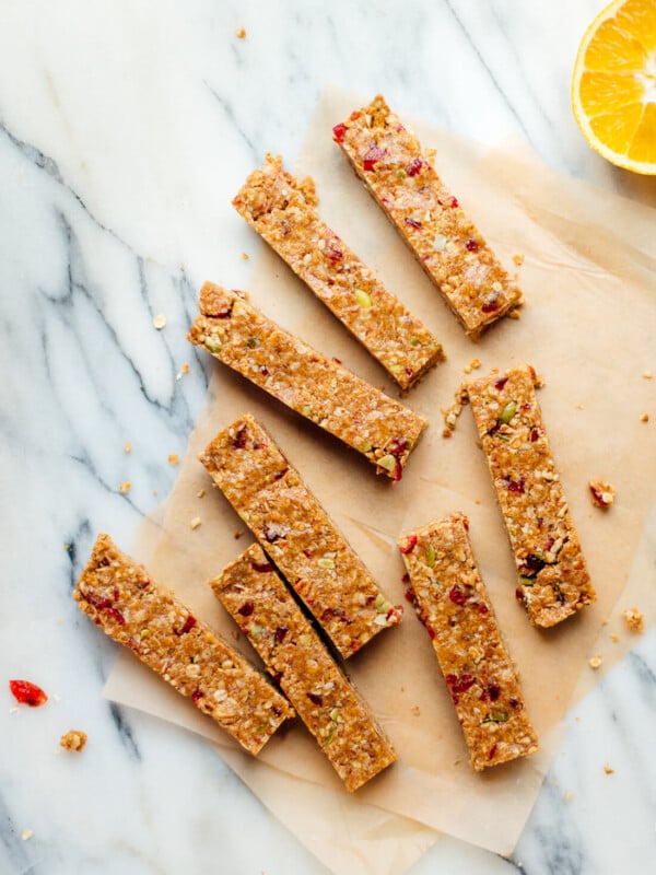 Cranberry orange granola bars