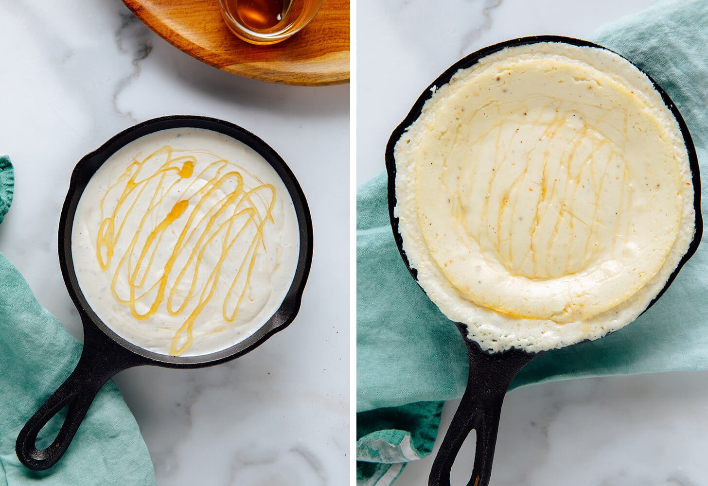 goat cheese before and after baking