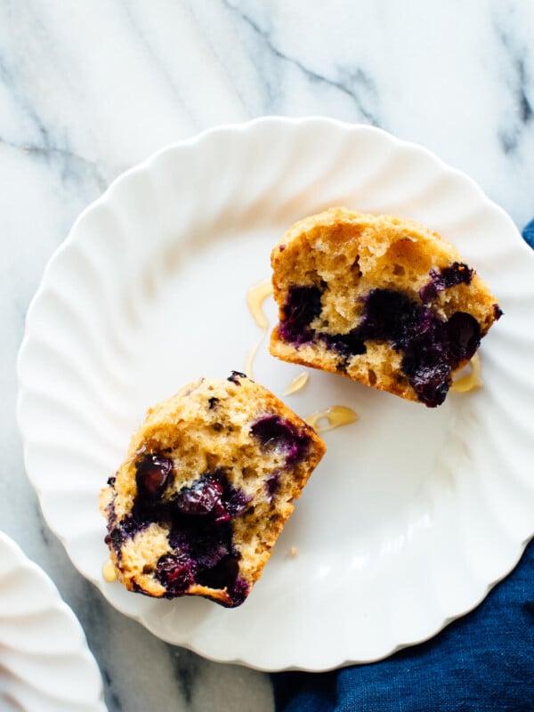 healthy blueberry muffins with honey