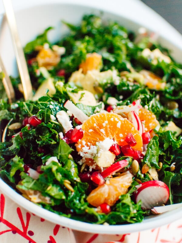 Kale, Clementine and Feta Salad with Honey-Lime Dressing