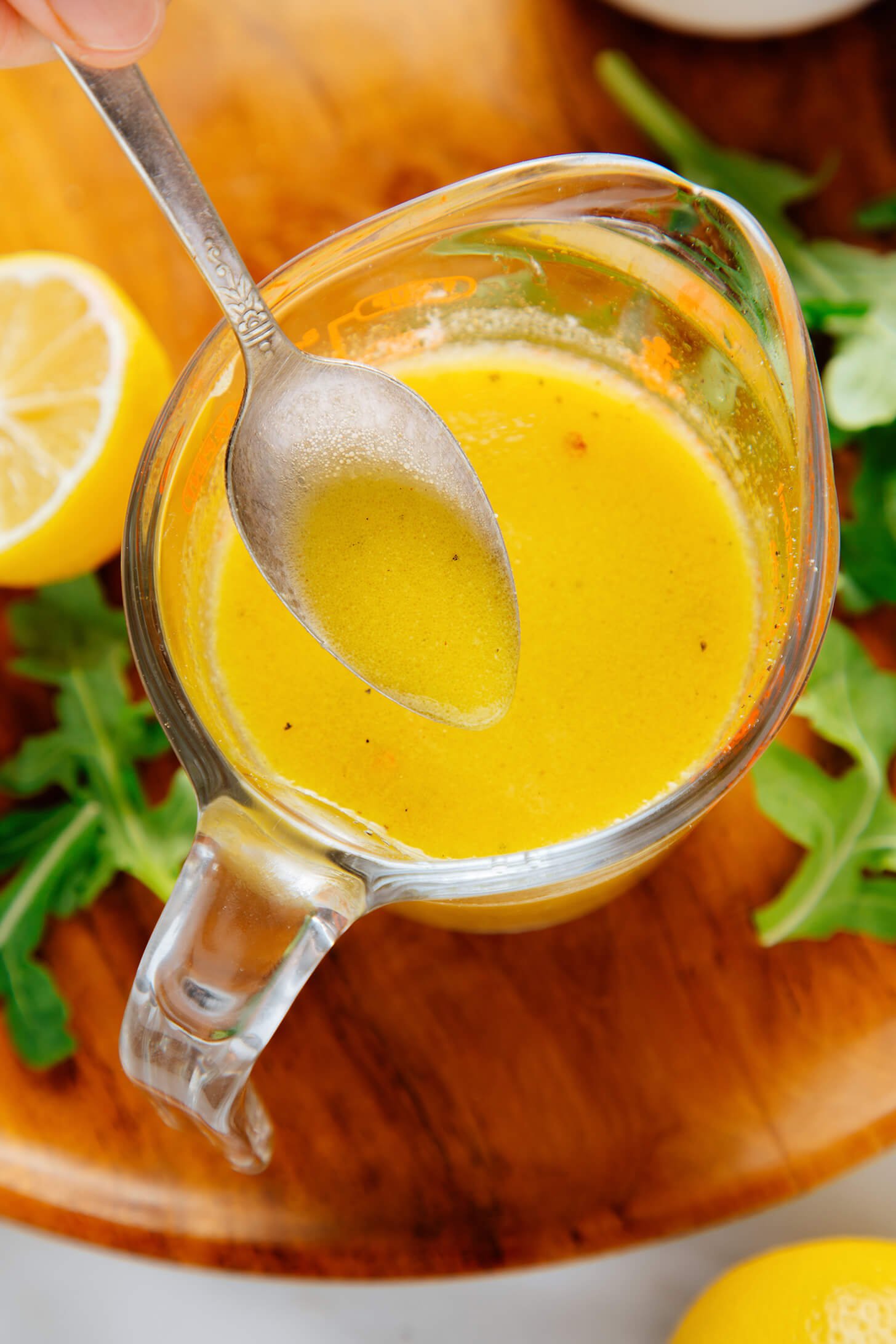 spoonful of lemon vinaigrette