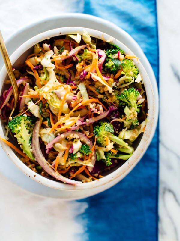 rainbow quinoa slaw with honey-mustard dressing recipe