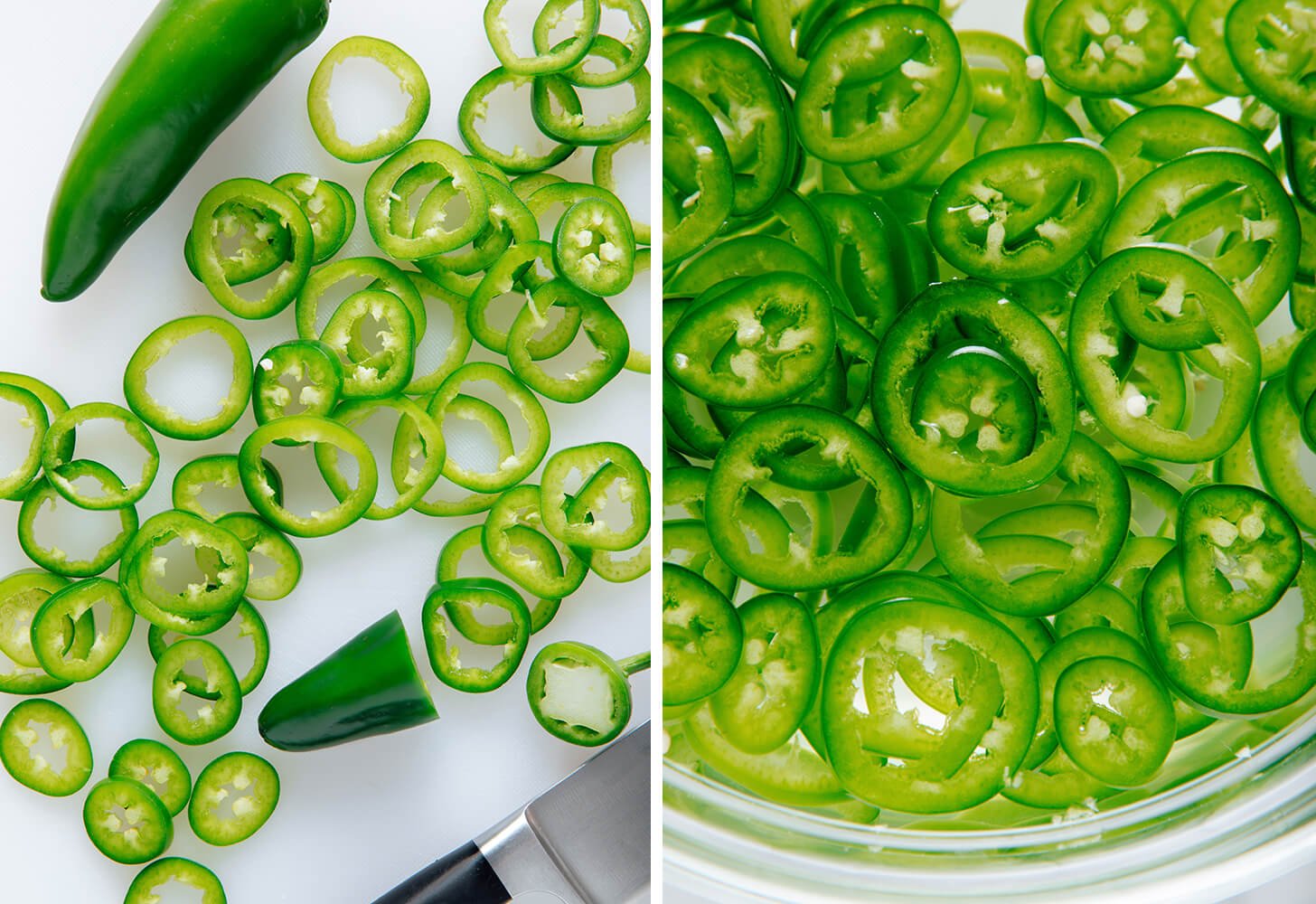 sliced jalapenos