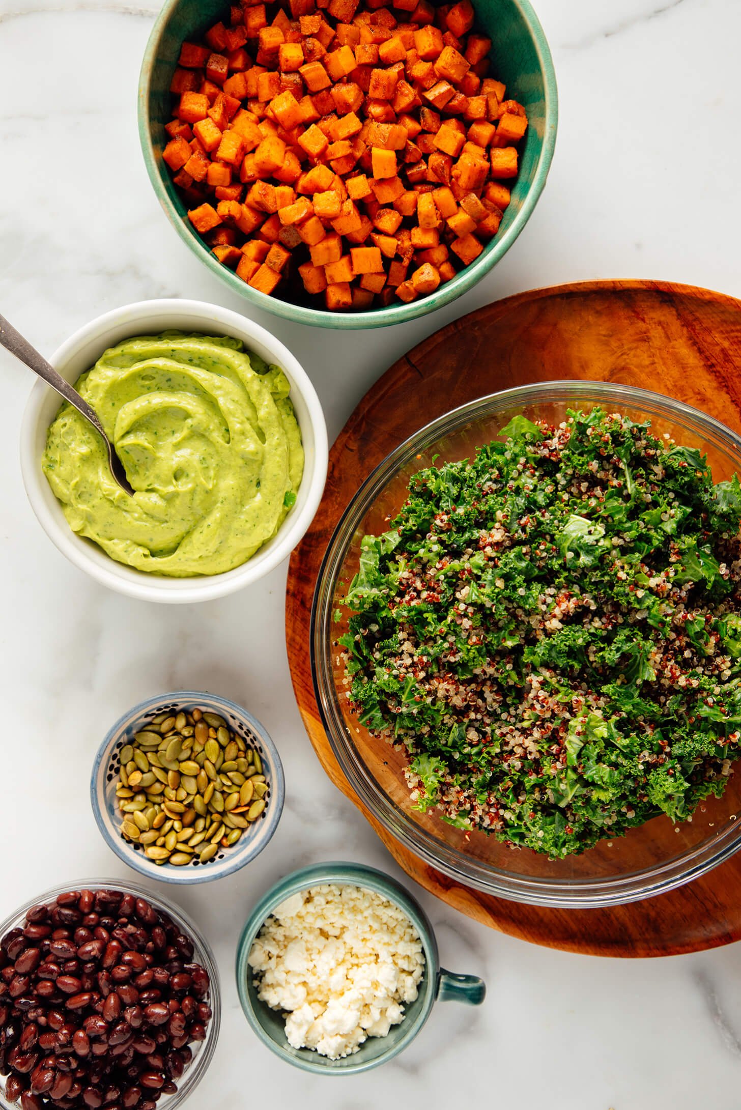 southwestern kale power salad components