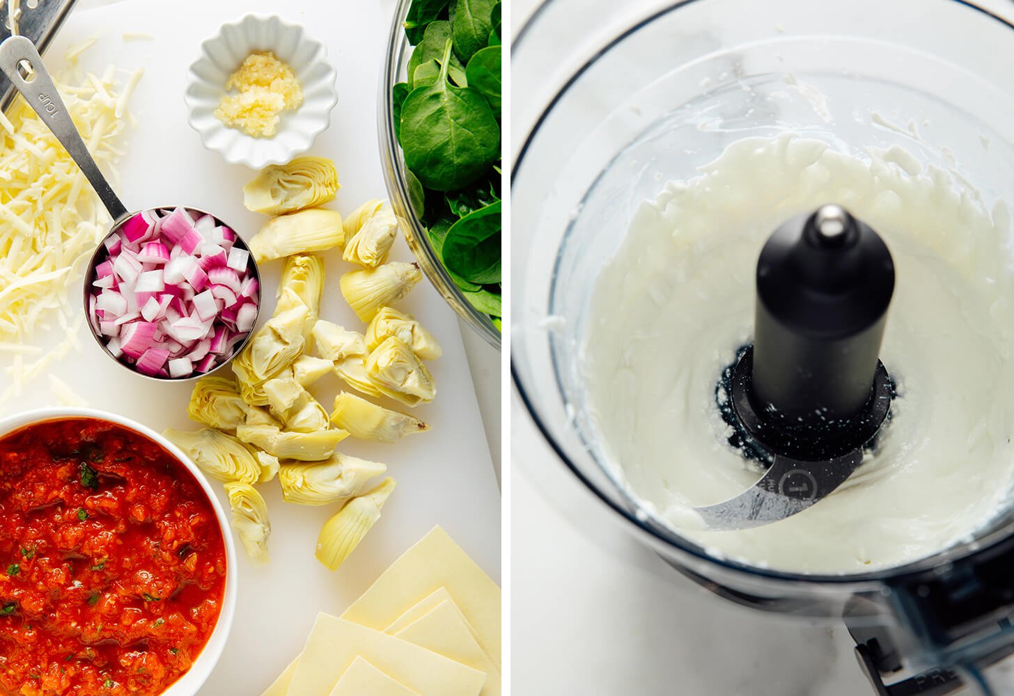 spinach artichoke lasagna ingredients