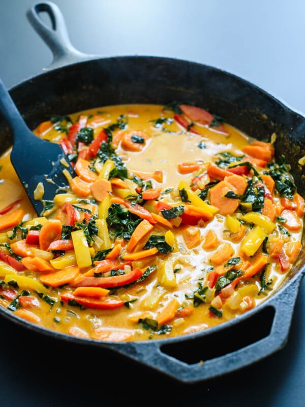 This Thai red curry with vegetables is the best! cookieandkate.com