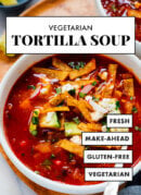 vegetarian tortilla soup pin